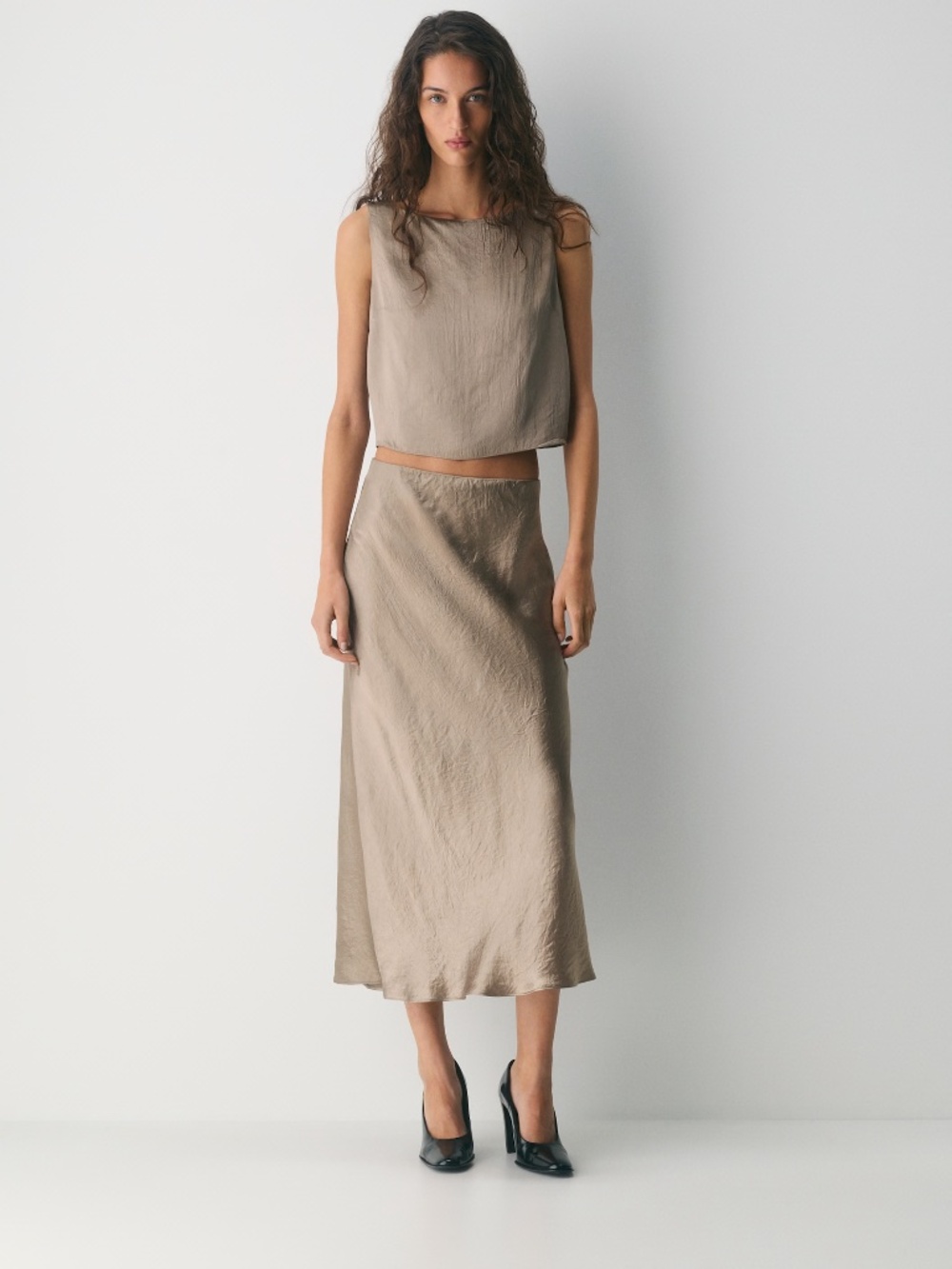 Aritzia Babaton Slip Satin Maxi Skirt
